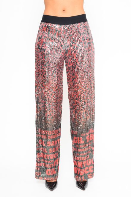 Pantalone Animalier Paillettes