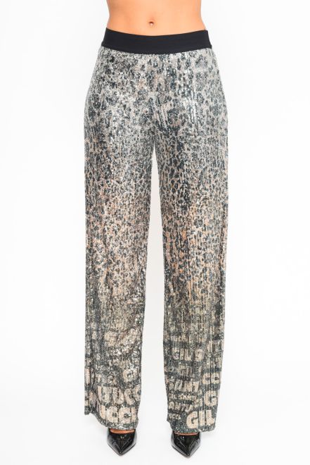 Pantalone Animalier Paillettes