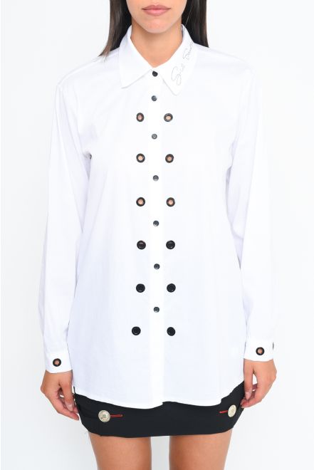 Enamelled Studded Shirt