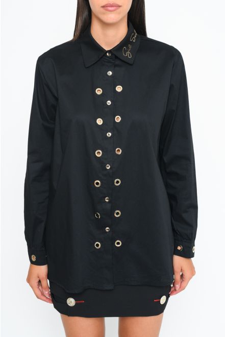 Enamelled Studded Shirt