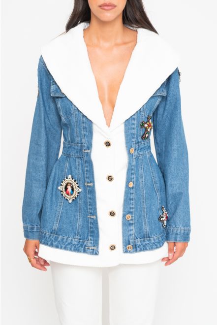 Denim Jacket with Applications