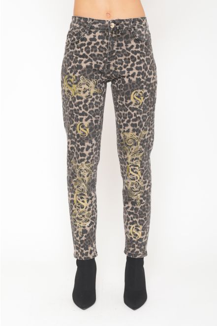 Pantalone Skinny Animalier